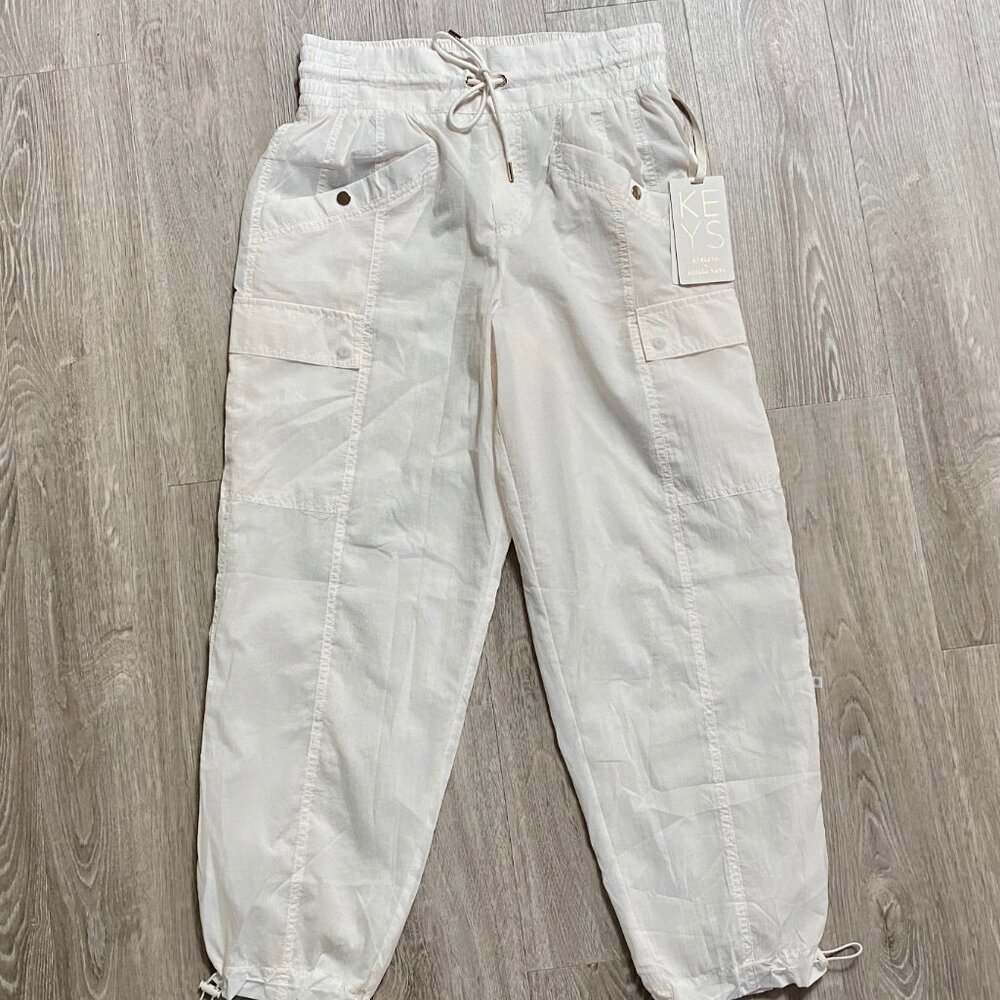 (5) Athleta Alicia Keys Y2K Hi Rise Cargo Utility Pullon Joggers Track Pants 10